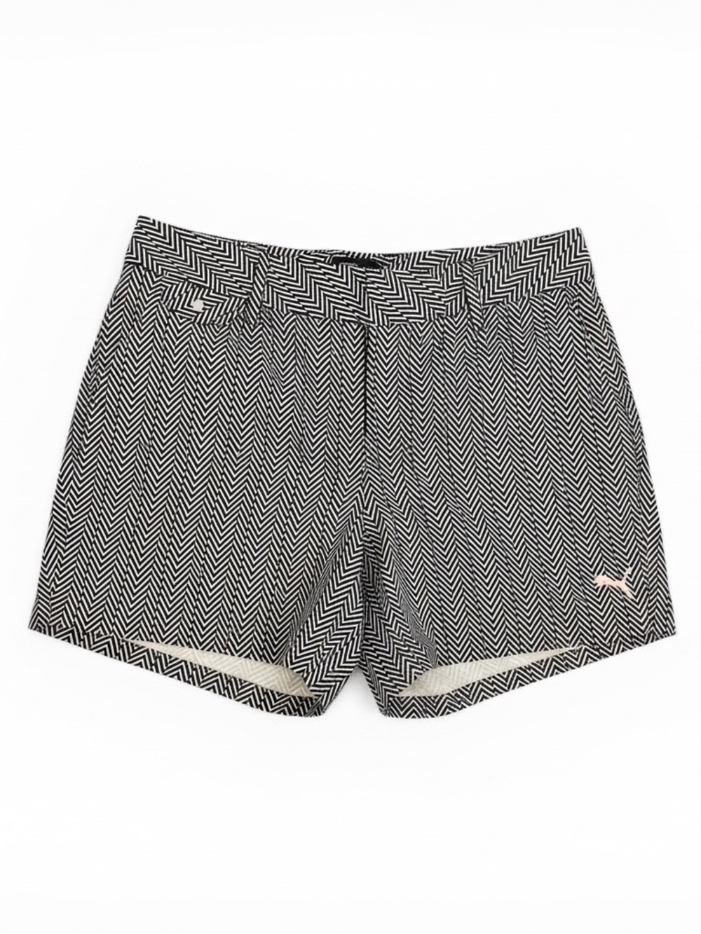 Puma Black White Tennis Golf Shorts Sz 4 Rare!
